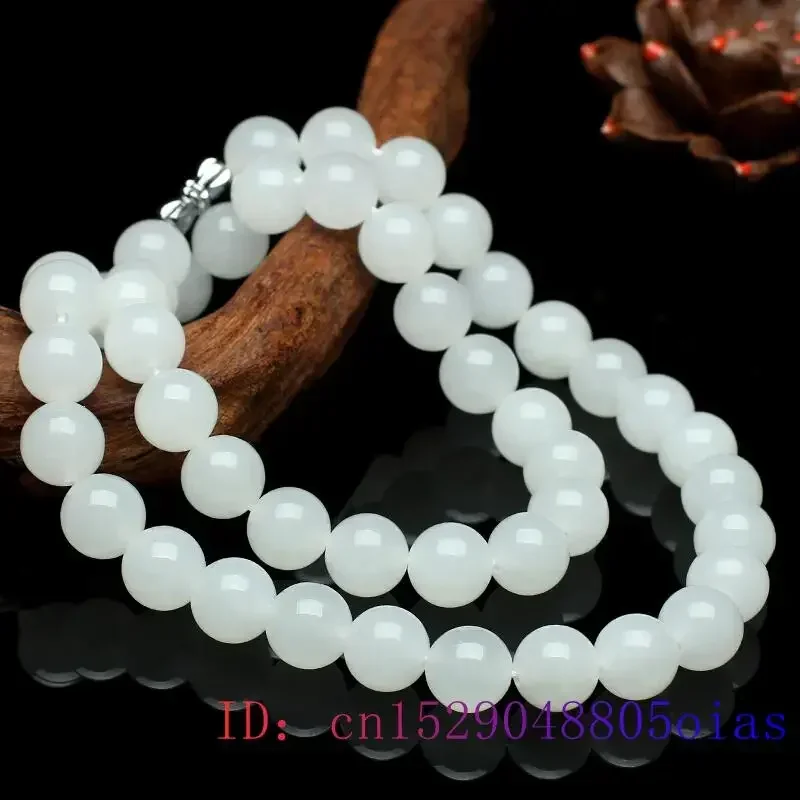 Wedding Yes - White Jade Beaded Necklace Beads Natural