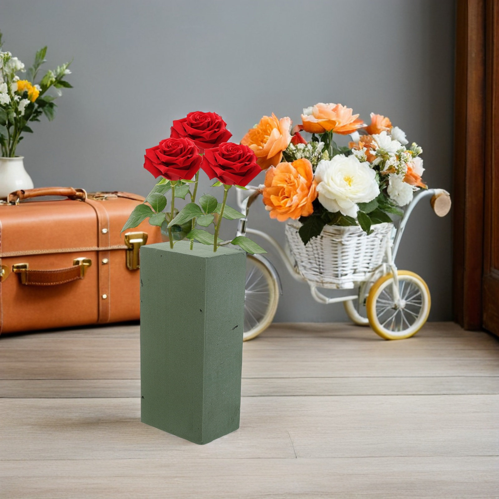 Wedding Floral Supply - 10Pcs Floral Foam Blocks Green Rectangular