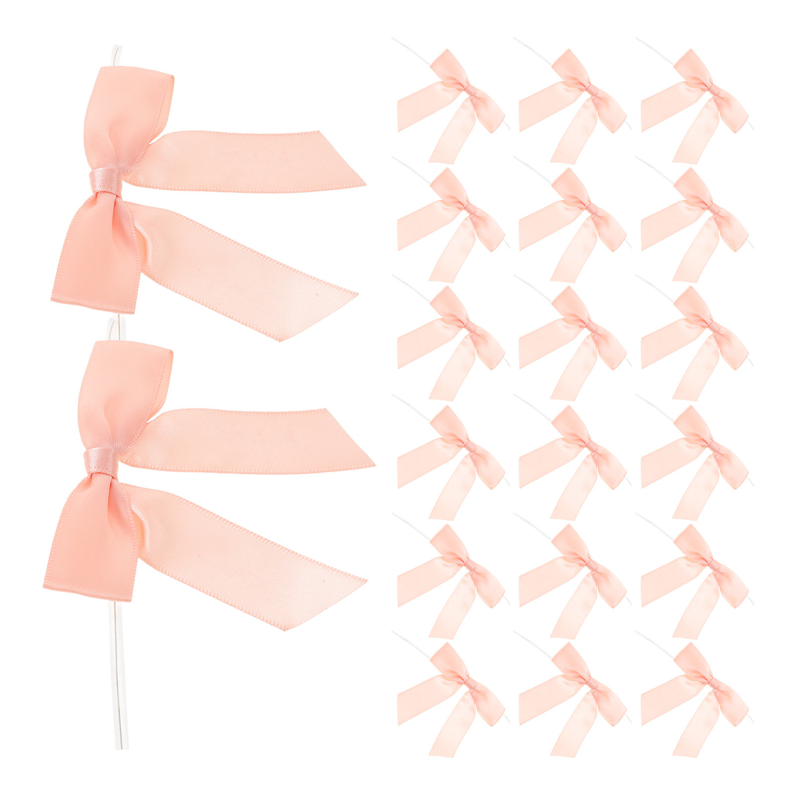 Wedding Supply Decor - 50Pcs Decorative Satin Ribbon Bowknot Mini