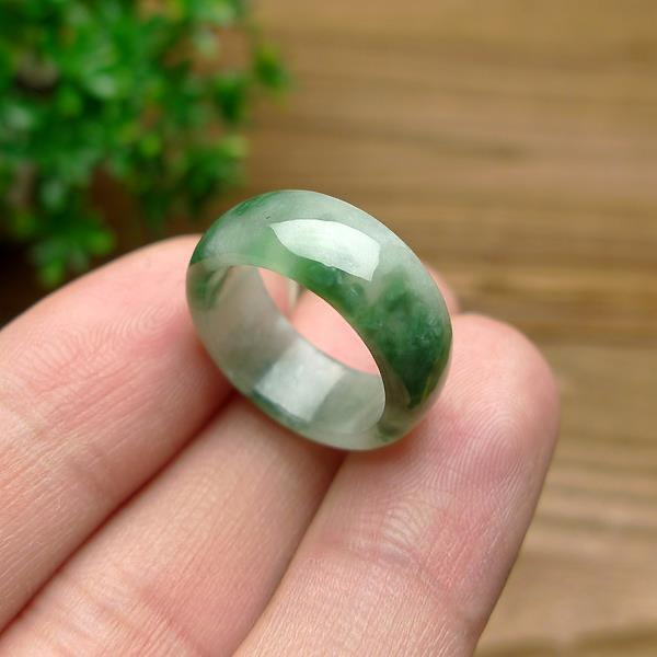 Wedding Yes - Green Jade Ring Natural Gemstone Jadeite