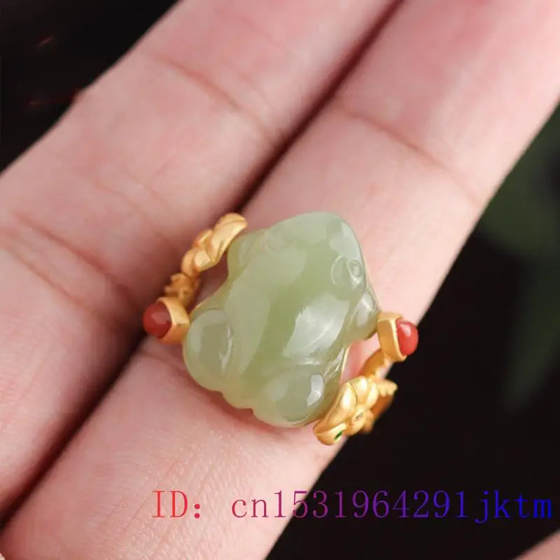 Green Jade Frog Rings Charms N - Wedding Yes recension och pris