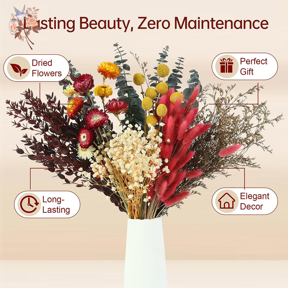 Dried Flowers Bulk Set 7 Kinds - Wedding Floral Supply recension och pris