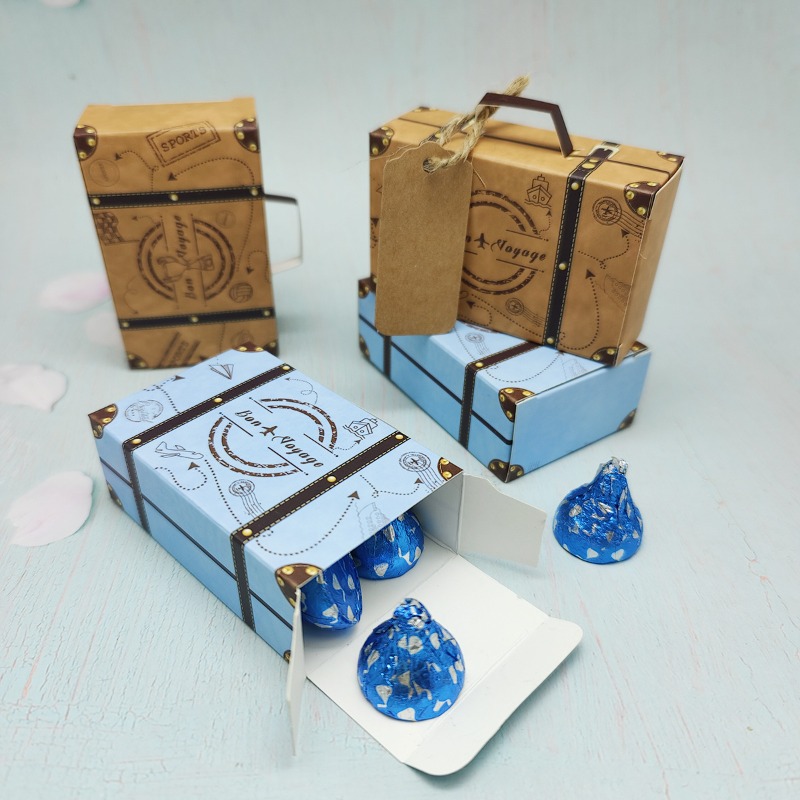 5-50PCS Mini Suitcase Gift Box - Wedding Cake Supply recension och pris