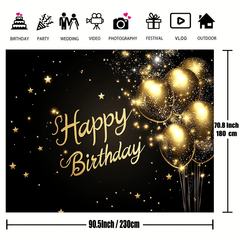 1pc super large black and gold - Wedding Superstar recension och pris
