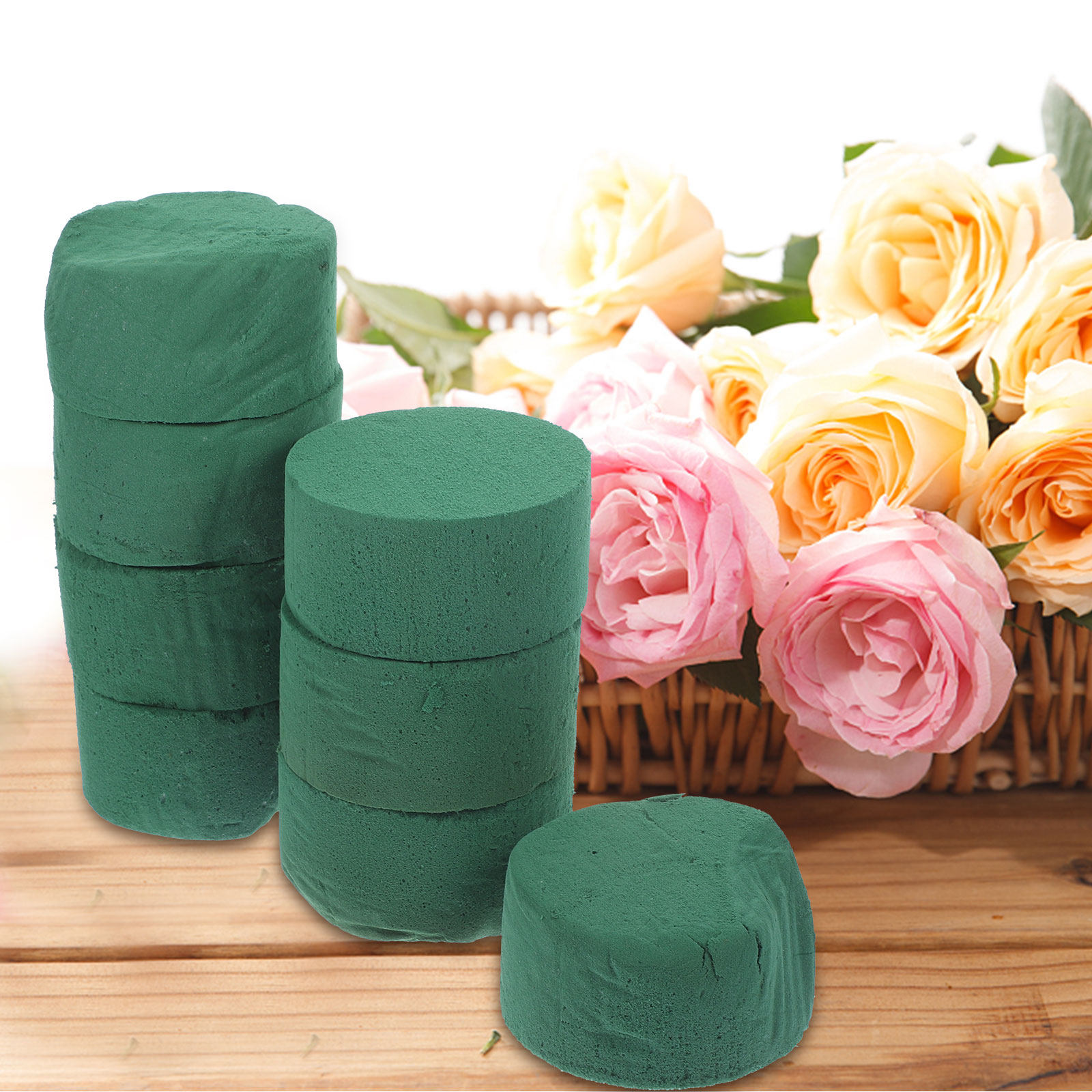 8Pcs Floral Mud Round Blocks F - Wedding Floral Supply recension och pris
