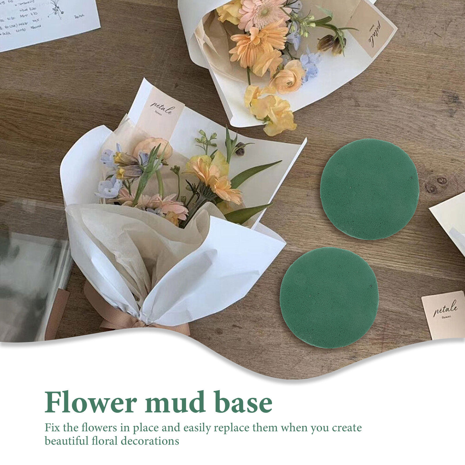 8Pcs Floral Mud Round Blocks F - Wedding Floral Supply recension och pris