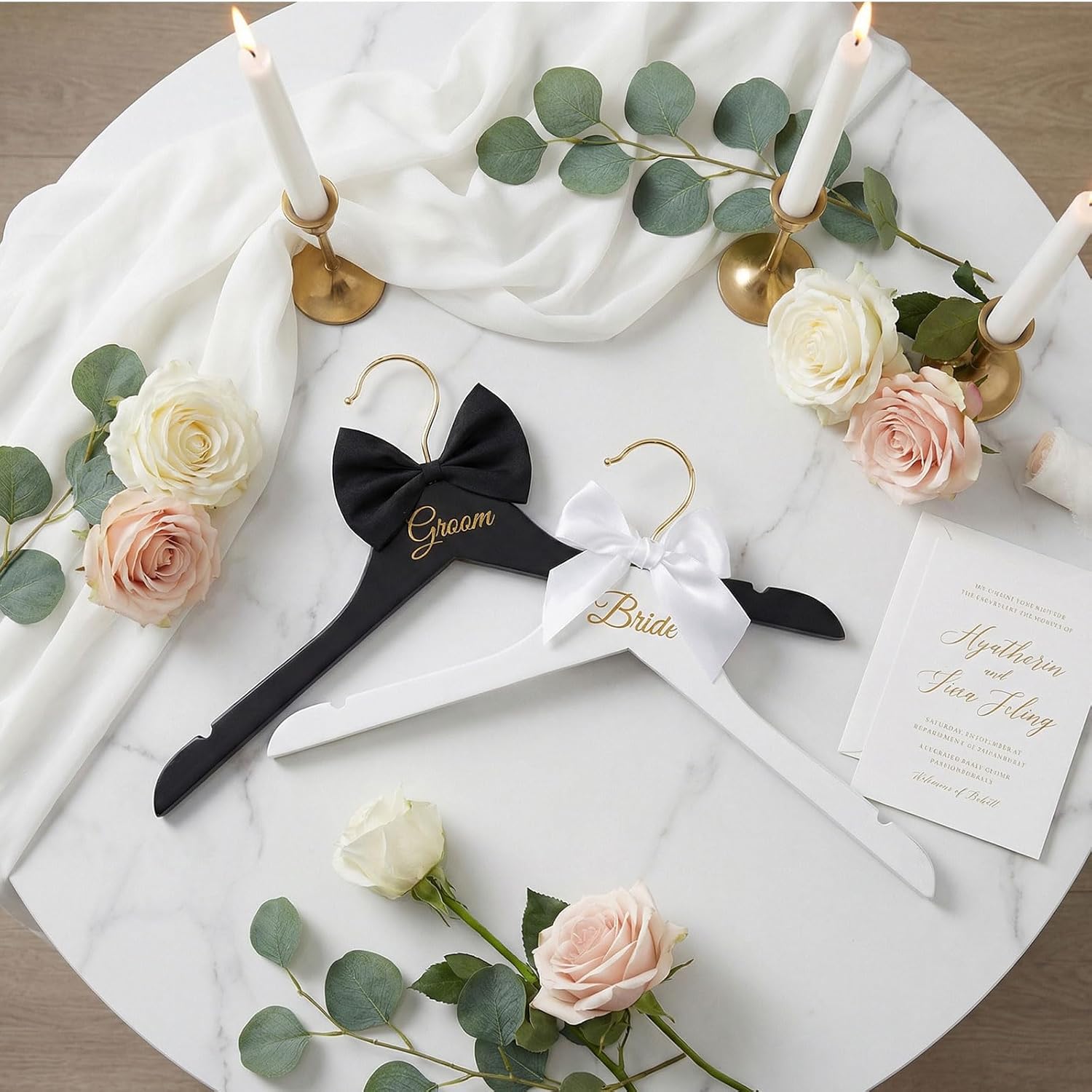 2 Pcs Wooden Bride And Groom H - Suit Supply Wedding Party recension och pris