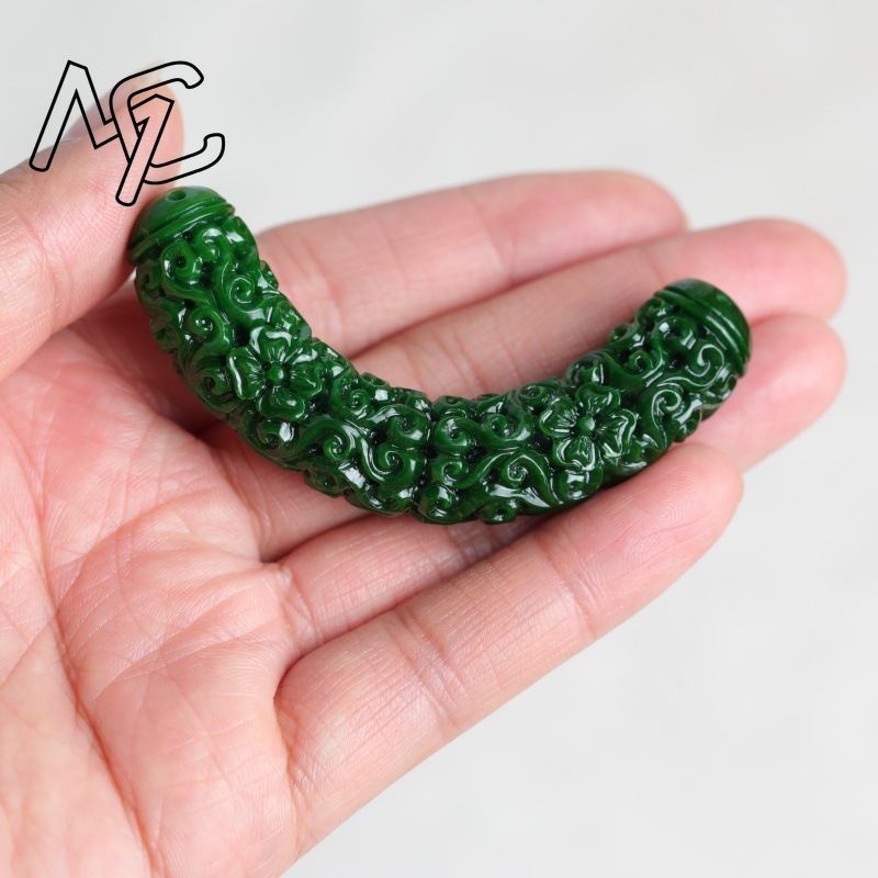 1pc Natural A Green Jade Drago - Wedding Yes recension och pris