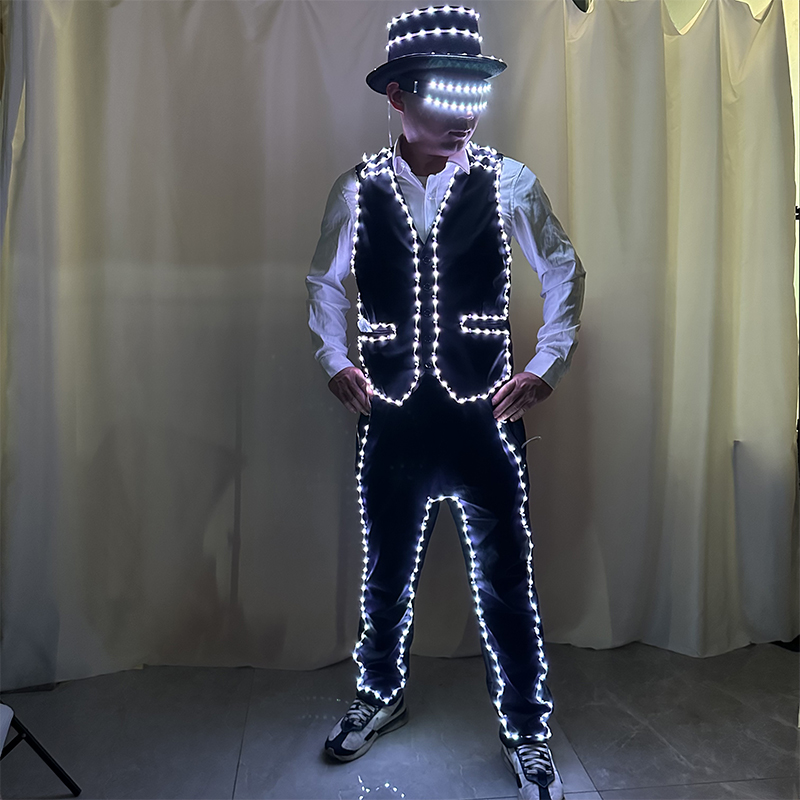 Full Color LED Costume Luminou - Suit Supply Wedding Party recension och pris
